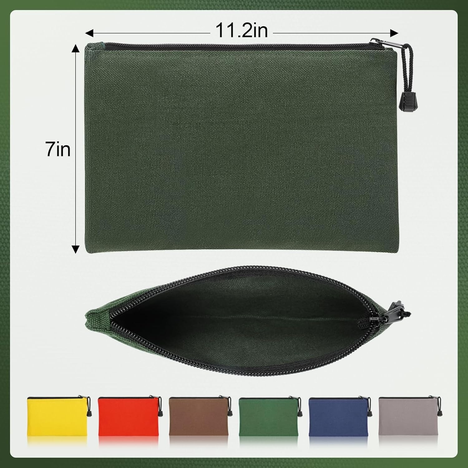Multipurpose Water-Resistant Tool Bags – 11.2”x7” in 6 Eye-Catching Colors