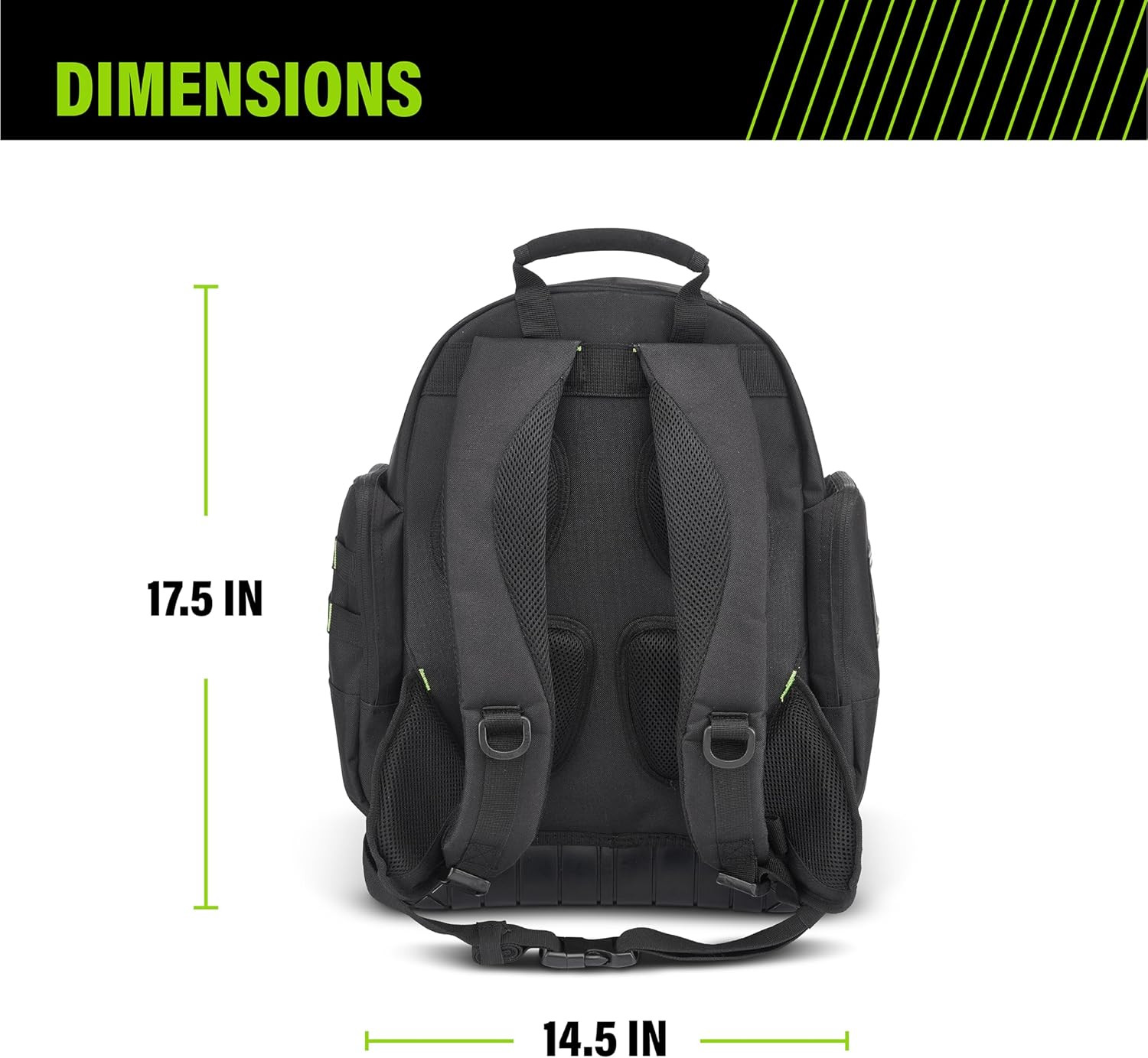 AWP Extreme Tool Backpack, Rugged Polyester Jobsite Backpack with Waterproof Mol