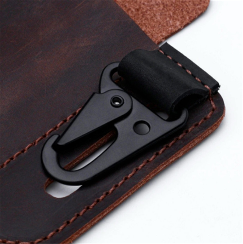Leather Sheath Pocket Organizer Multi Tool Storage Belt Waist Bag for Camping
