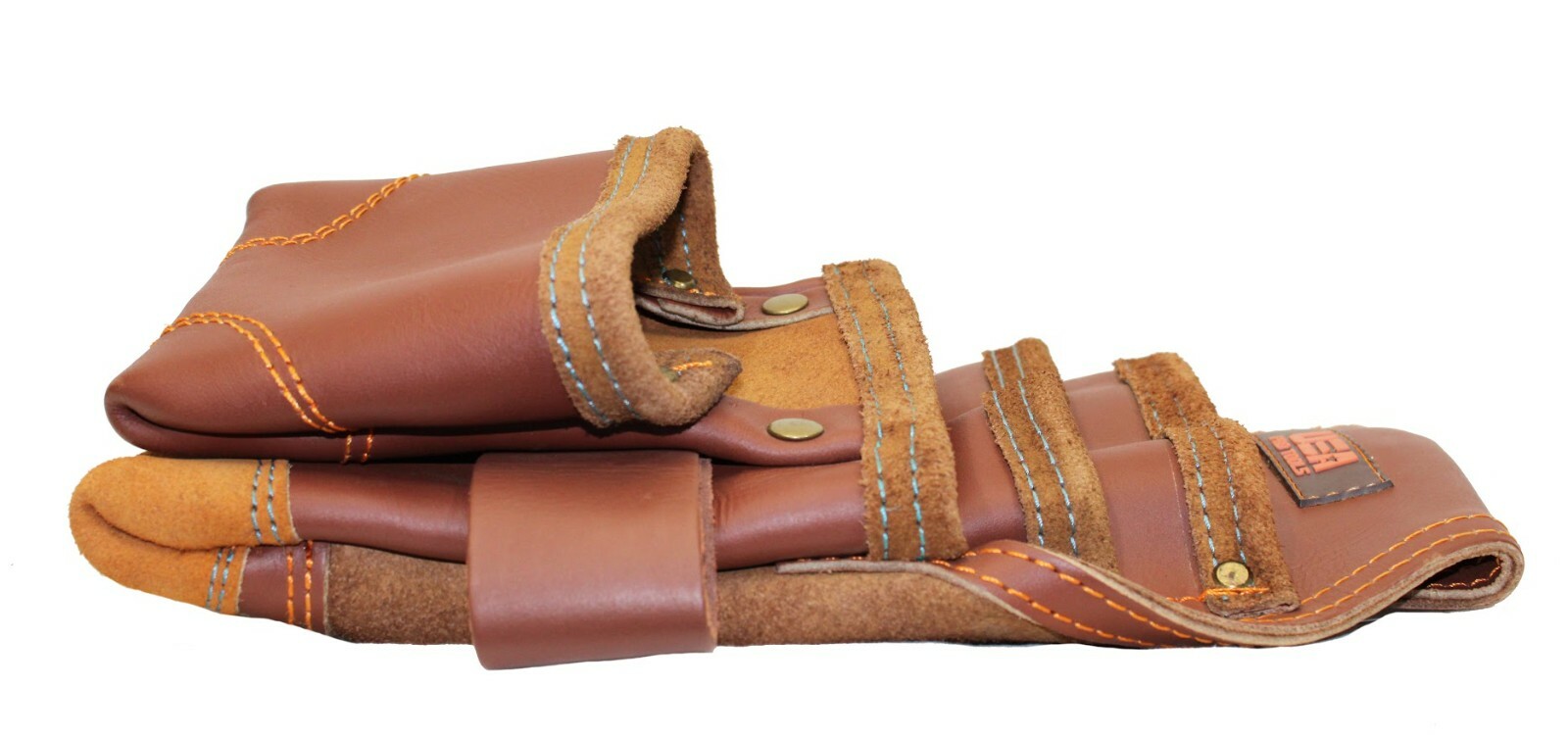 Leather Tool Pouch Extra Big Pockets For Carpenters, Electricians, Construction