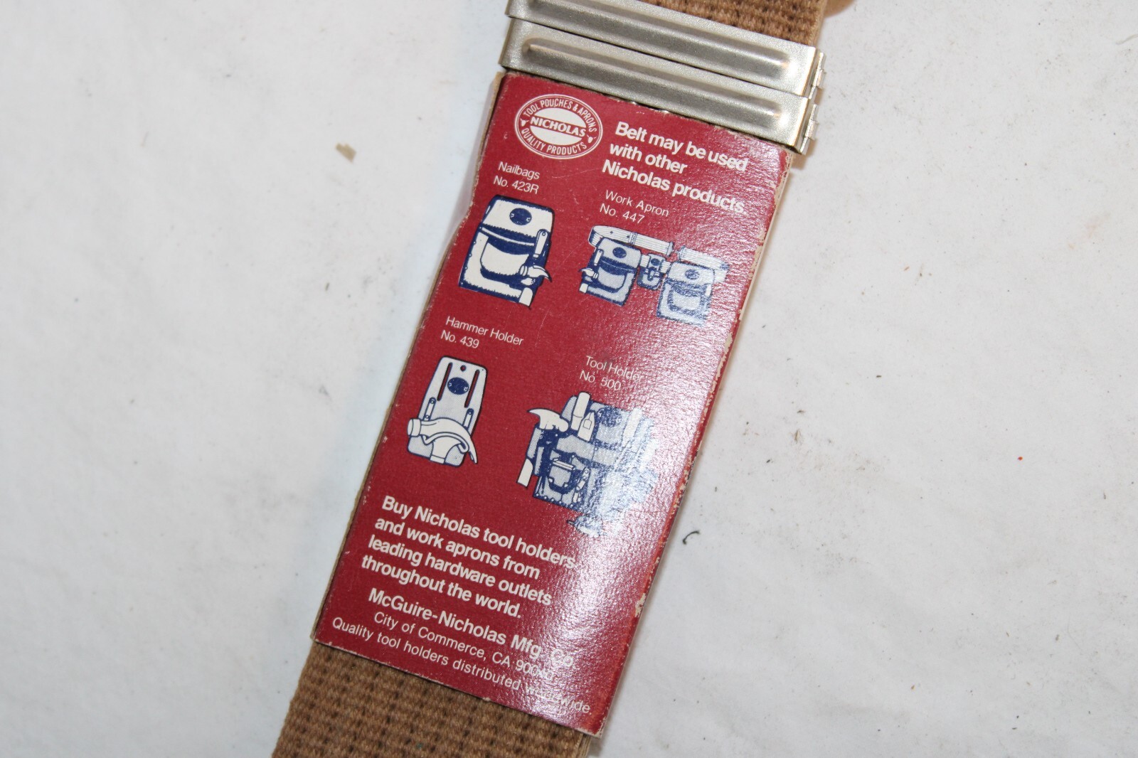 (2) COTTON WEB BELTS – McGuire-Nicholas – Fits to 48″ NEW