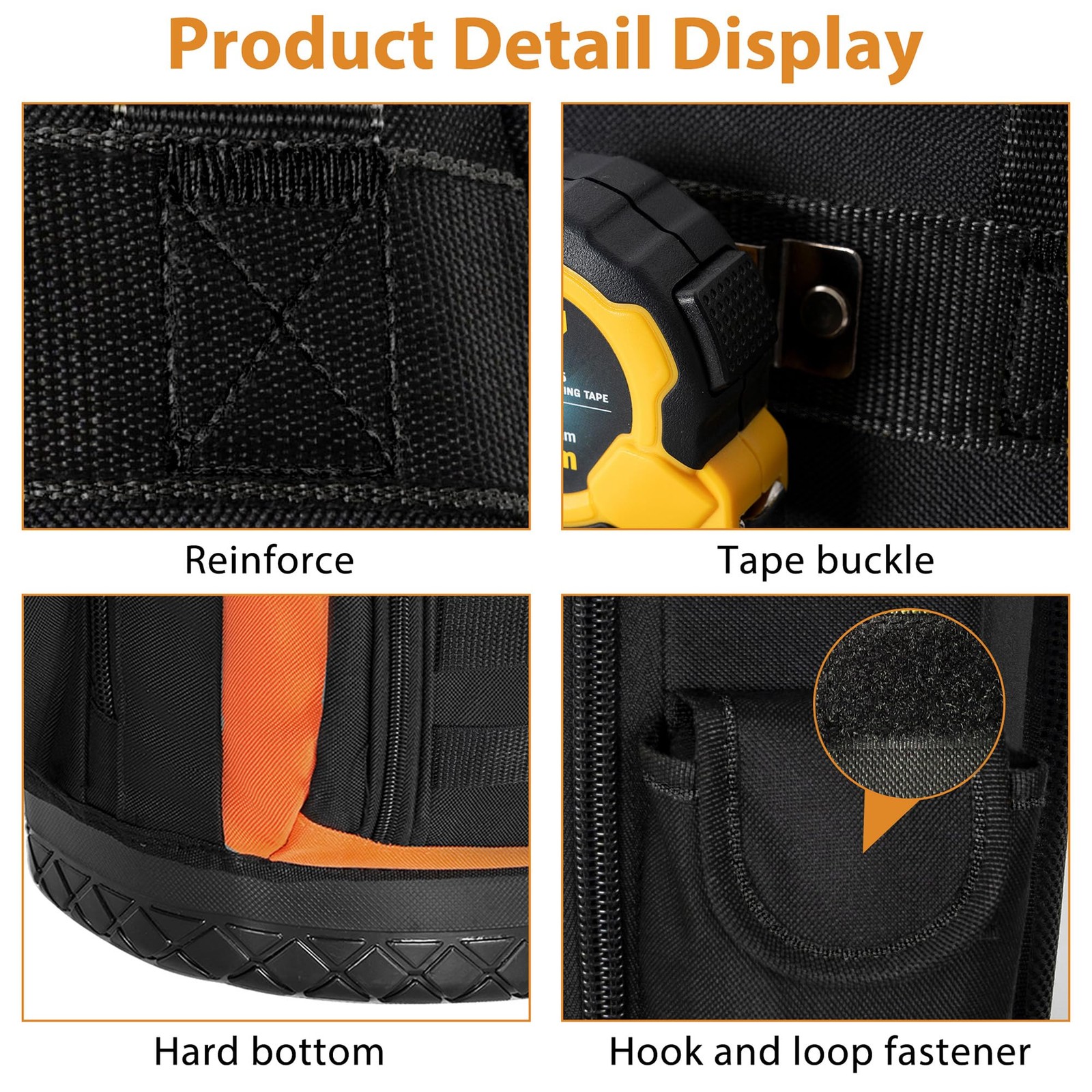 Tool Backpack Work Bag MultiPocket Repairman Electrician Handyman Black Gear