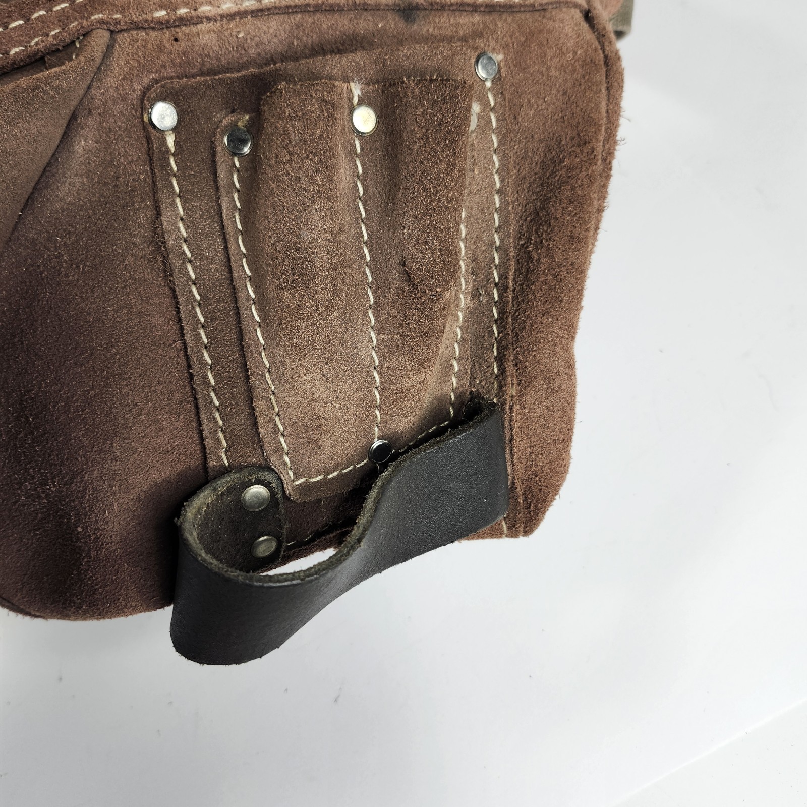 AWP CARPENTERS CONSTRUCTION ADJUSTABLE WAIST TOOL WORK BELT CANVAS/LEATHER