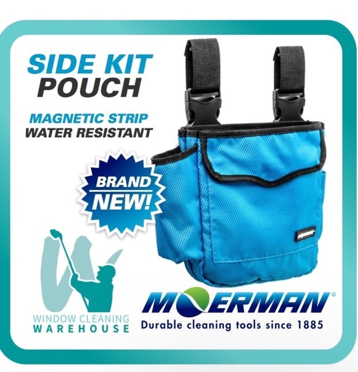 Moerman Side Kit Tool Window Cleaning Pouch Belt Clips Magnetic Blue New