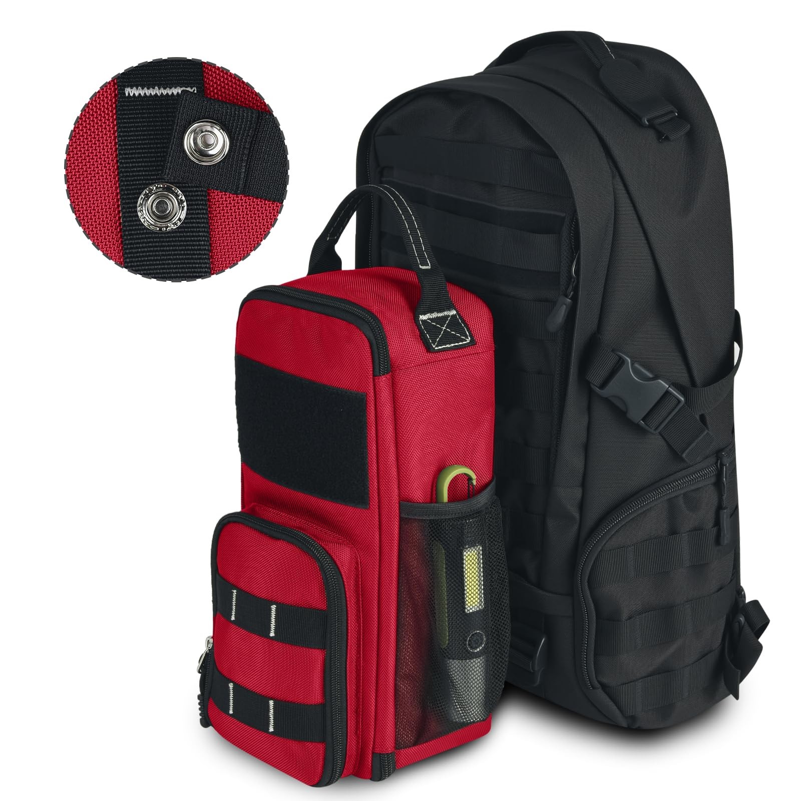 1 PCS 12.6 Inch Small Tool Bag Pouch Multiple Pockets Waterproof Zipper Red