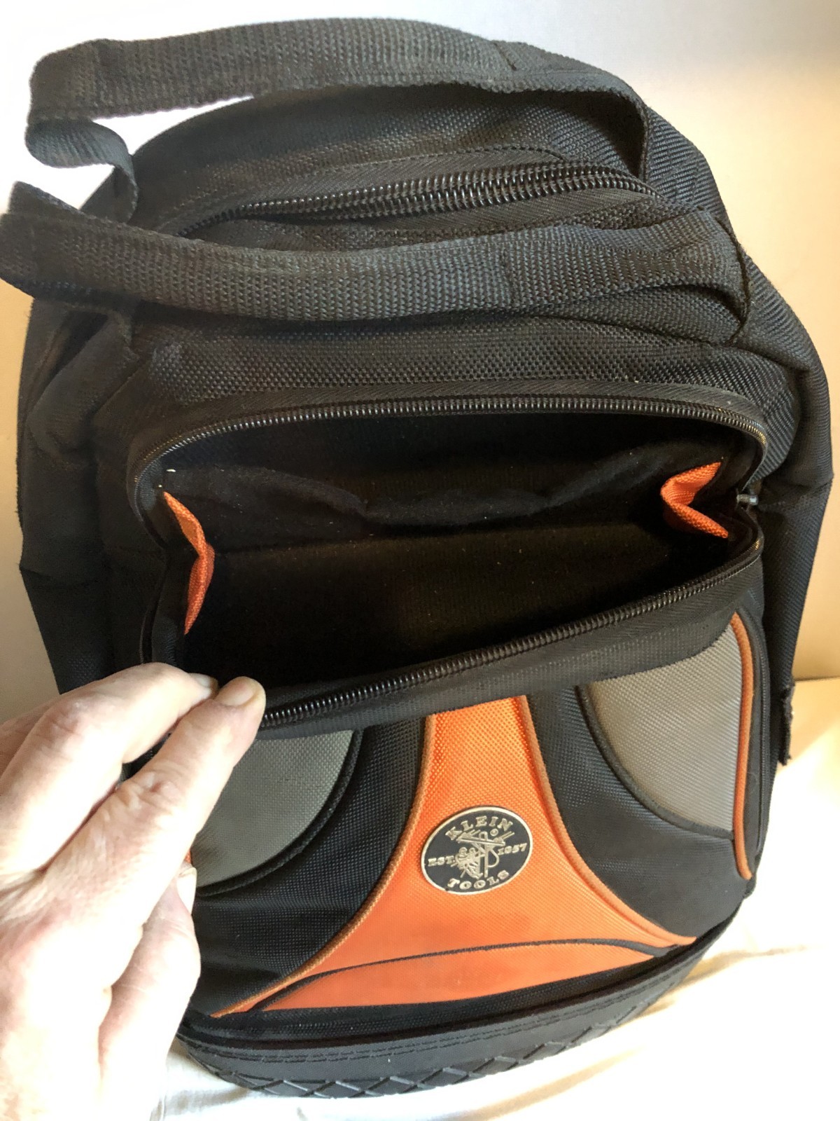 Klein Tools Tradesman Pro Backpack 39 Pocket PLUS yellow nylon carrier