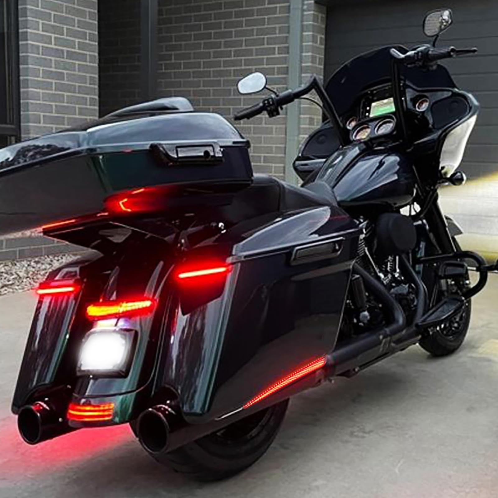 LED Extended Saddlebag Light with Smoke Lenses Fit for Harley Touring Road Ki…