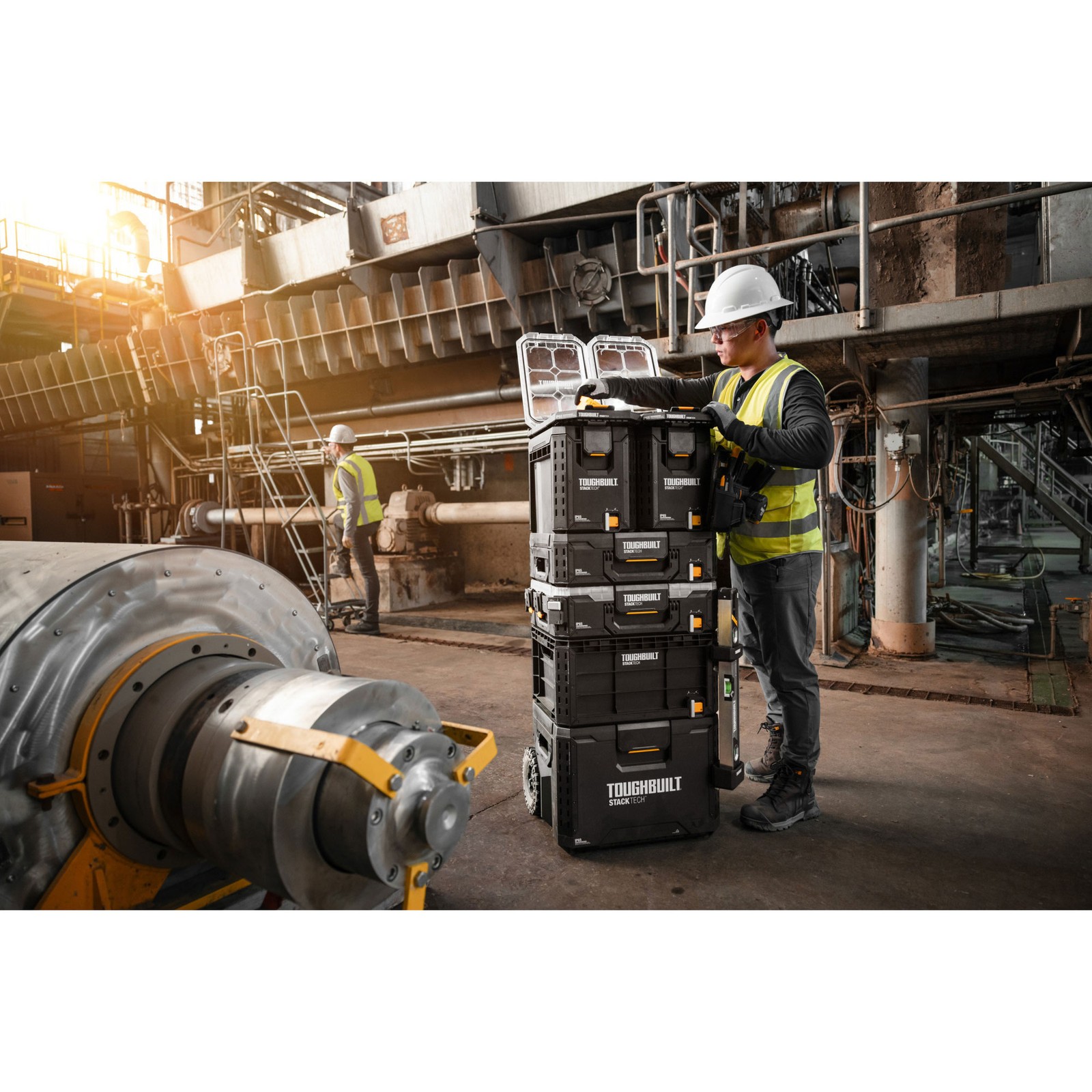 ToughBuilt StackTech Tool Crate with Auto-Locking Interface & Large Capacity