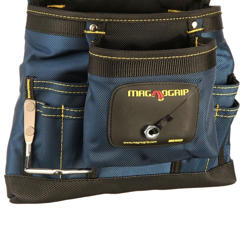 8 Pocket Magnetic Tool Pouch Ballistic Polyester Belt Hammer Holder Organizer US