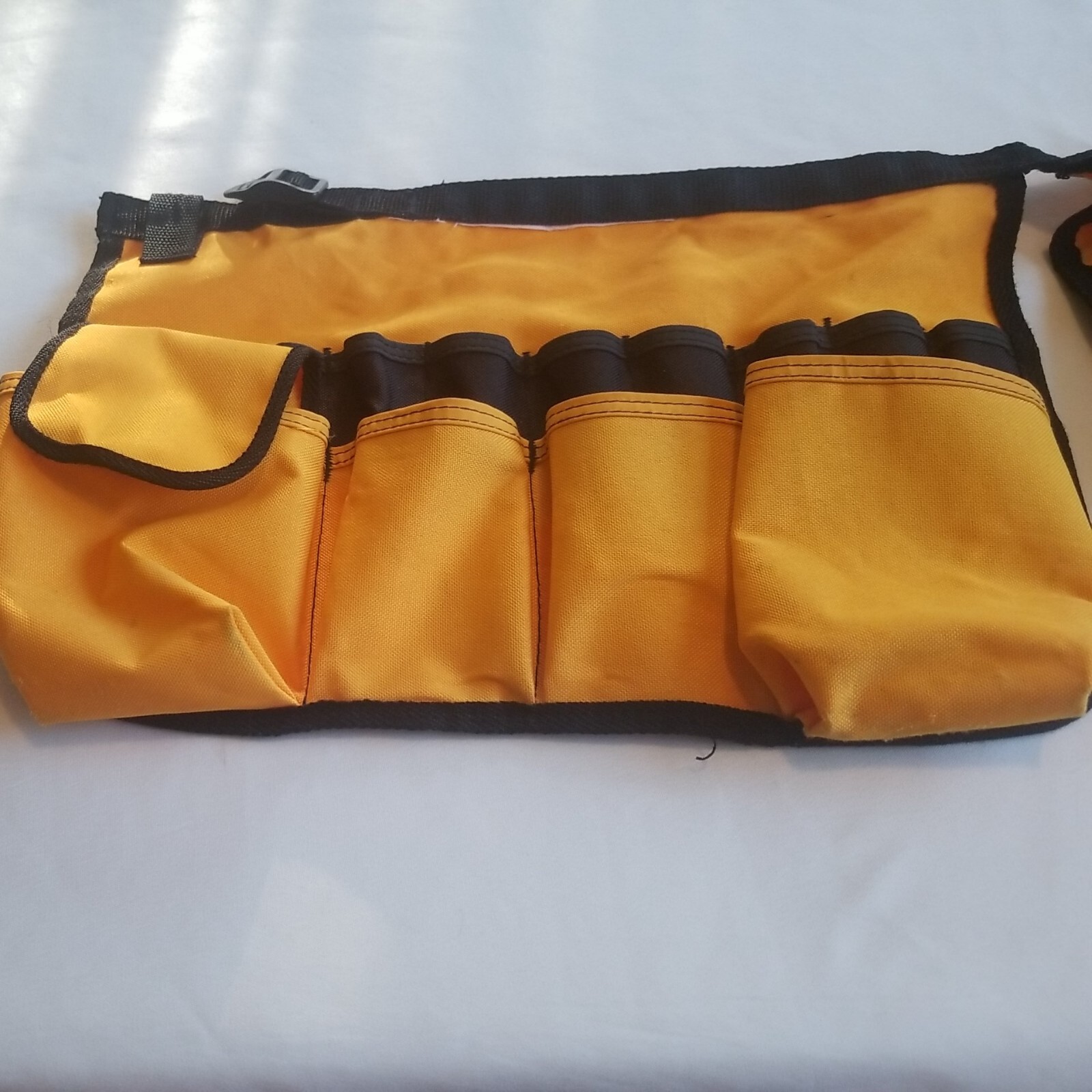 Construction Tool Belt Bag 23 pockets Canvas Yellow & Black Waist 30″to 46″