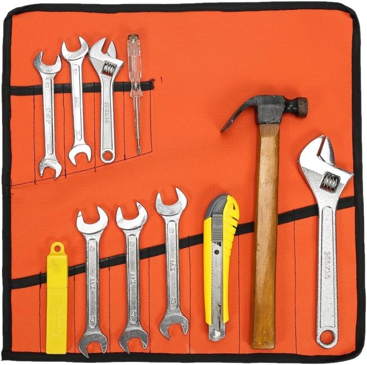Heavy Duty Oxford Tool Roll Pouch Wrench Holder Organizer Bag With 12 Pockets…