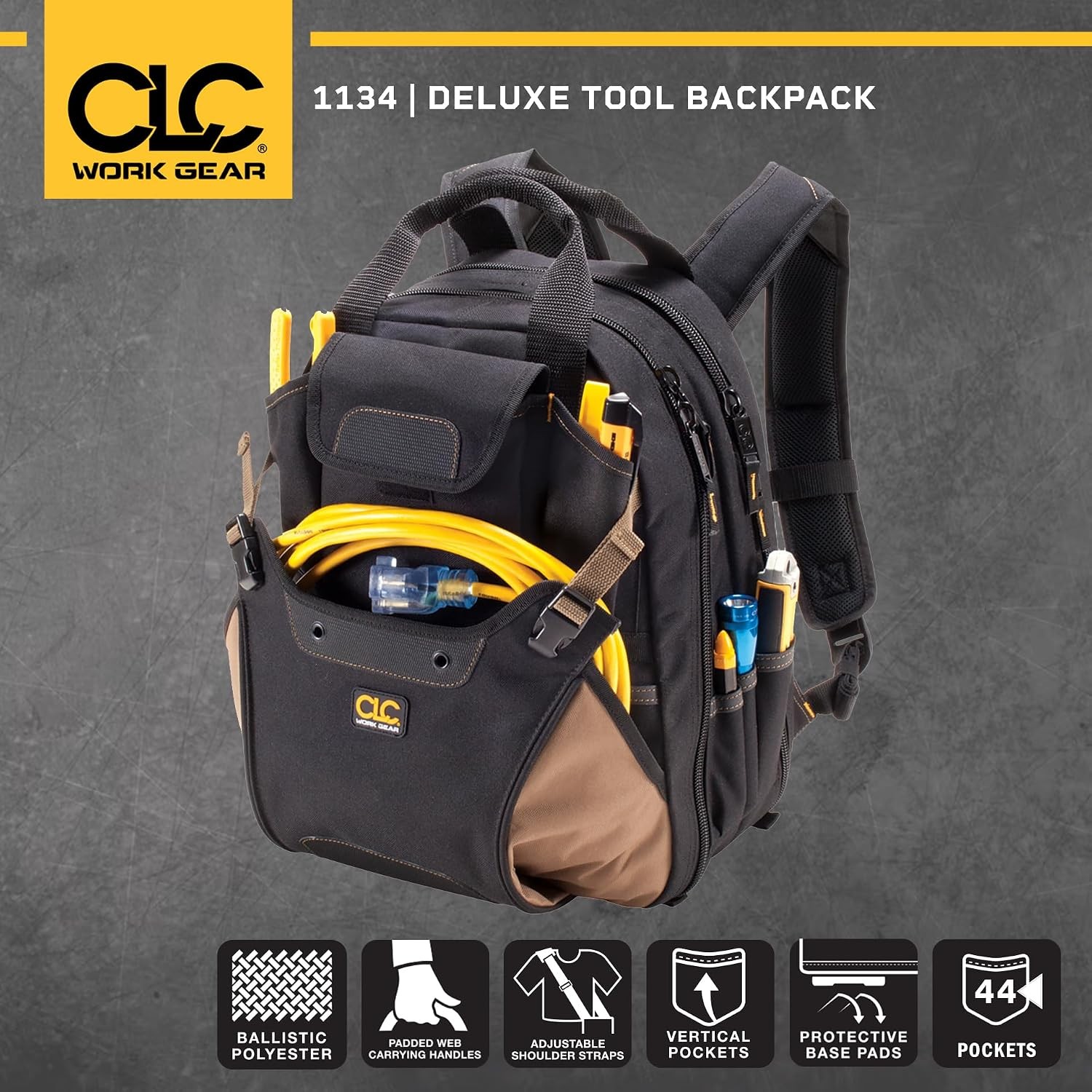 44-Pocket Carpenters Backpack CLC Work Gear 1134