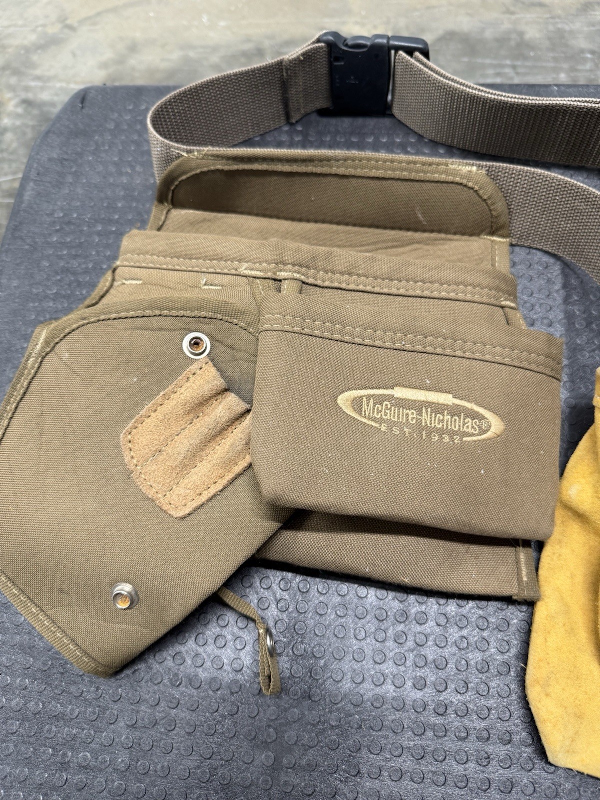 McGuire-Nicholas Leather Tool Belt Brown with Multiple Pouches