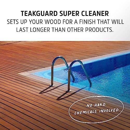 Teakguard Teak Pre-Finish Wood For Outdoor Teak Surfaces Deep-Cleaning Marine