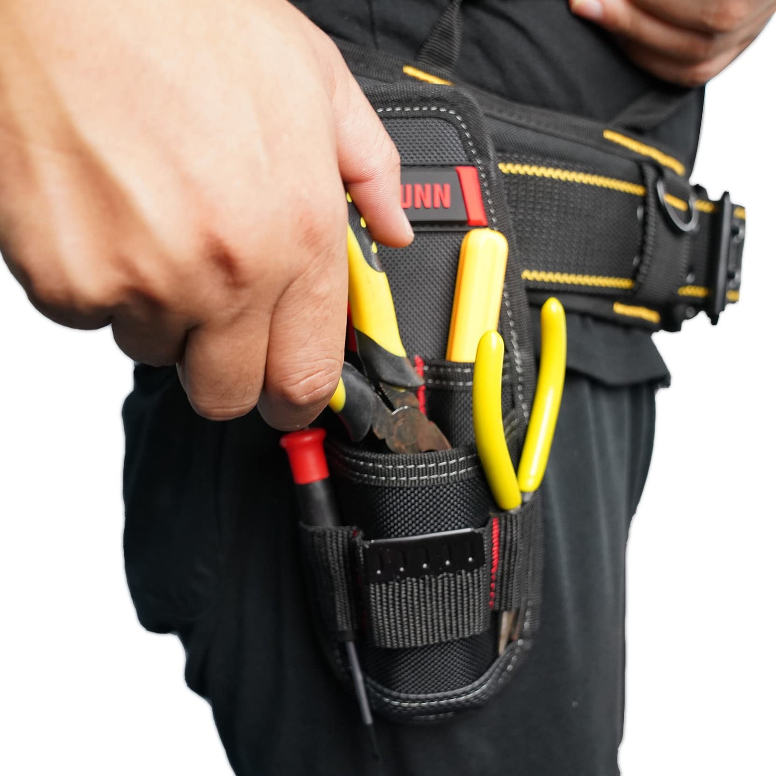 KUNN Construction Tool Holder Small Electrician’s Tool Pouch for Tool Belt