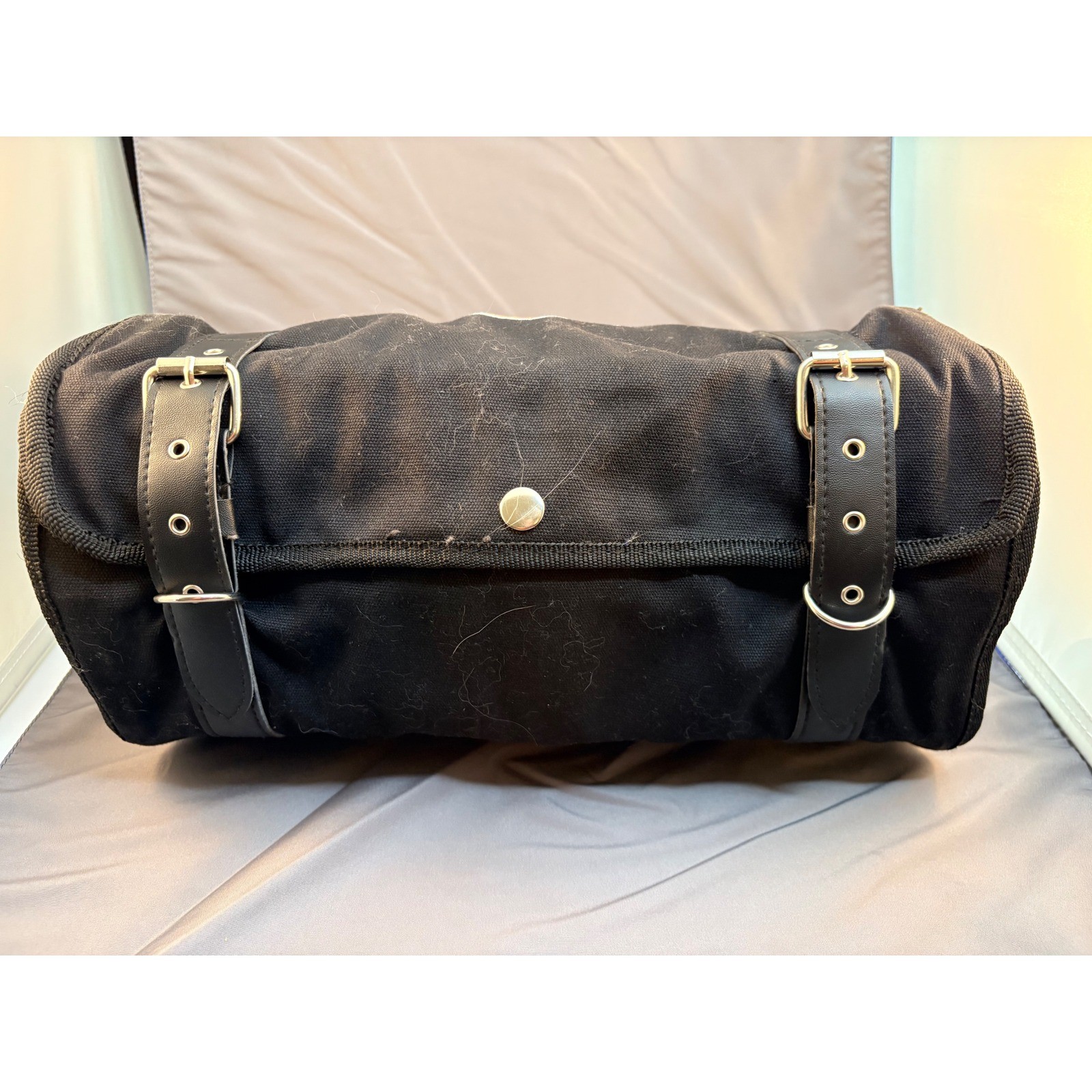 Harley-Davidson Canvas Motorcycle Roll-Up 8-Pocket Tool Travel Barrel Bag B-11