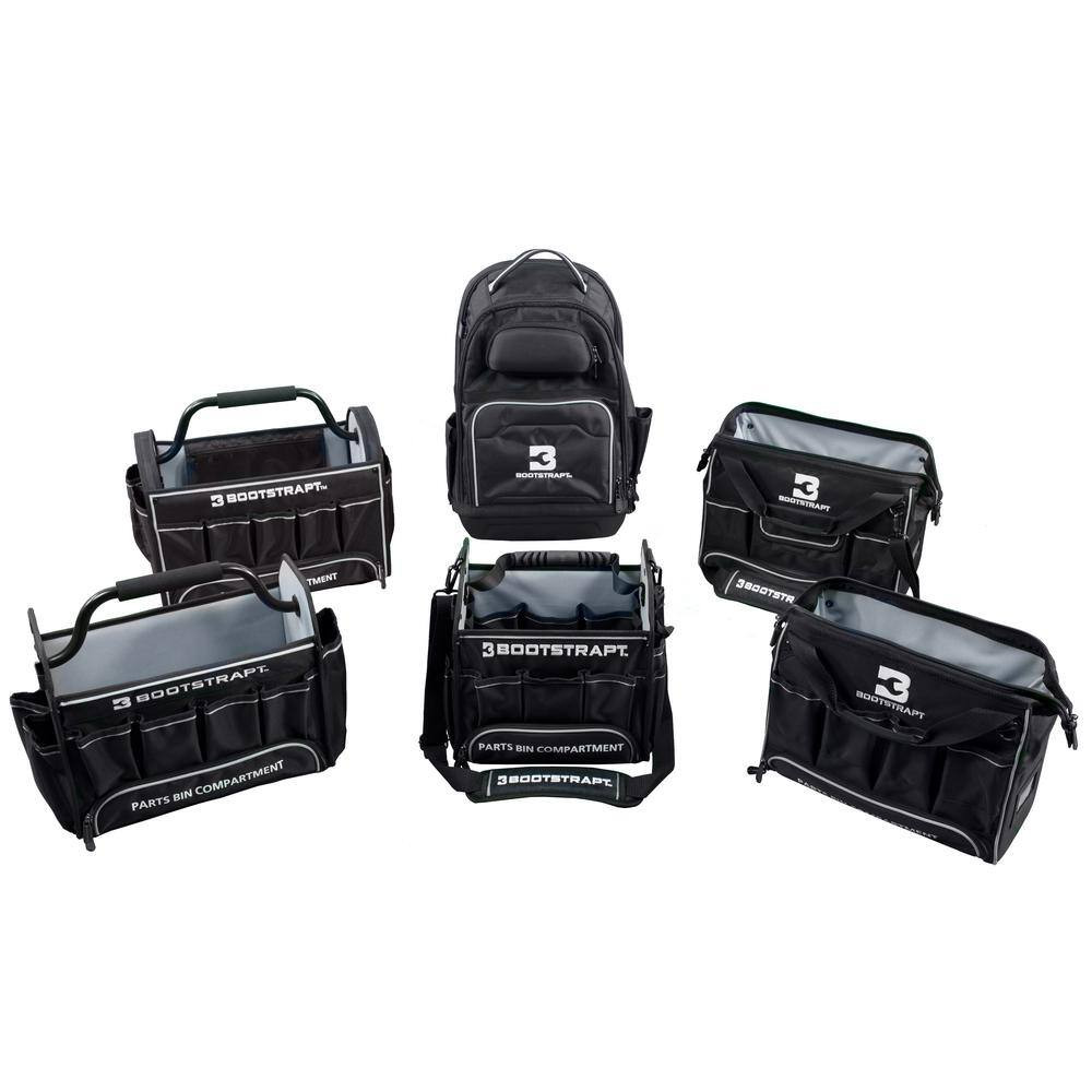 15 In. Contractor’S Tote Bag With Integrated Parts Bin Compartment Free Shipping