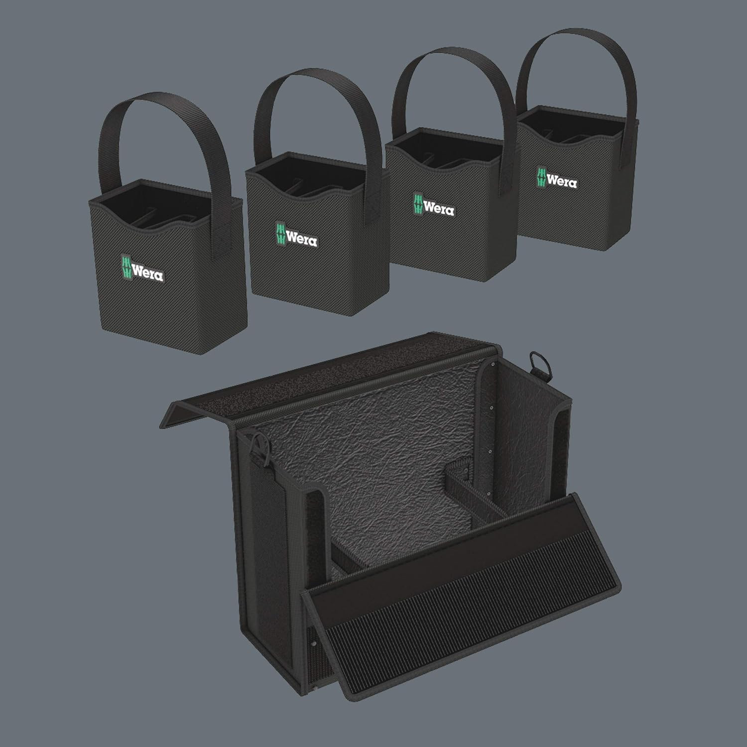 2Go 2 XL Tool Container Set – 2 Durable Black Pieces for Organizing Tools
