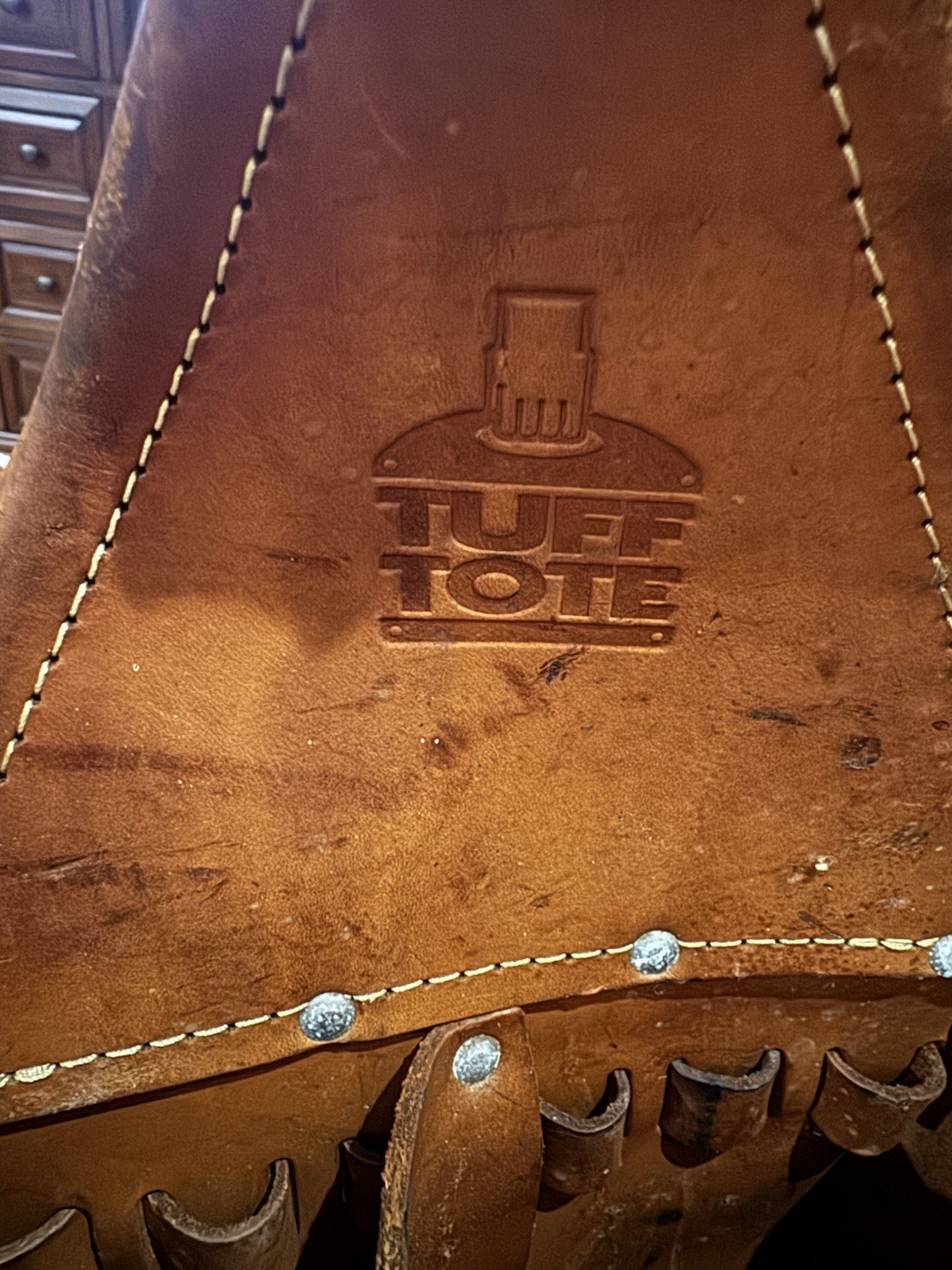 Ideal Tuff Tote 35-975 Leather Electrician Tool Bag Lineman Hand Crafted