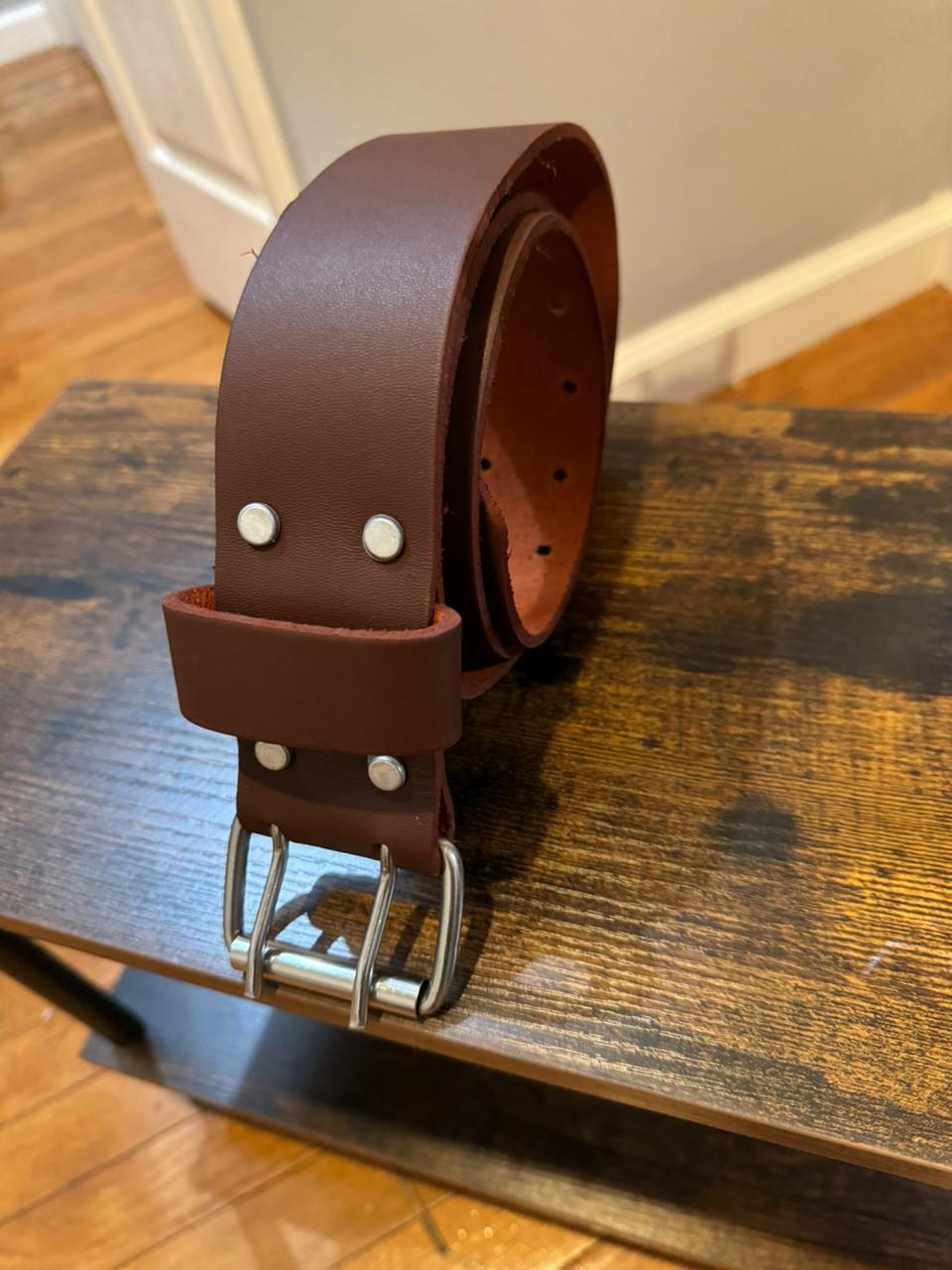 Genuine Leather One Piece Tool Working Heavy Duty Belt 2″ Wide & Waist 34” – 52”