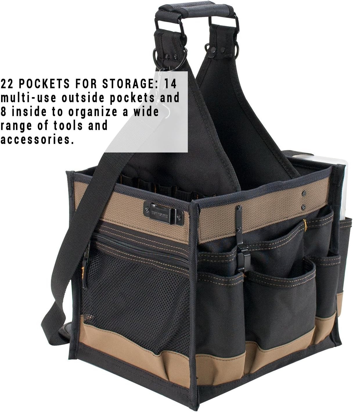 CLC Electrical Tool Bag, Box Design, Multi-Compartment-