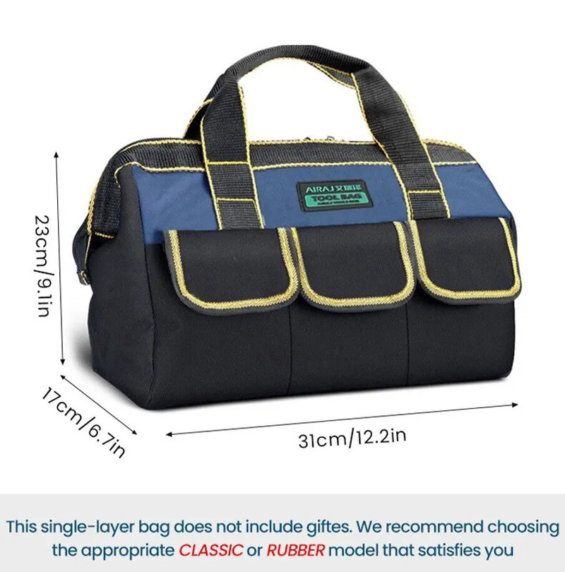 Heavy Duty Waterproof Tool Bag 13-18″ 1680D Oxford Electrician Organizer Tote