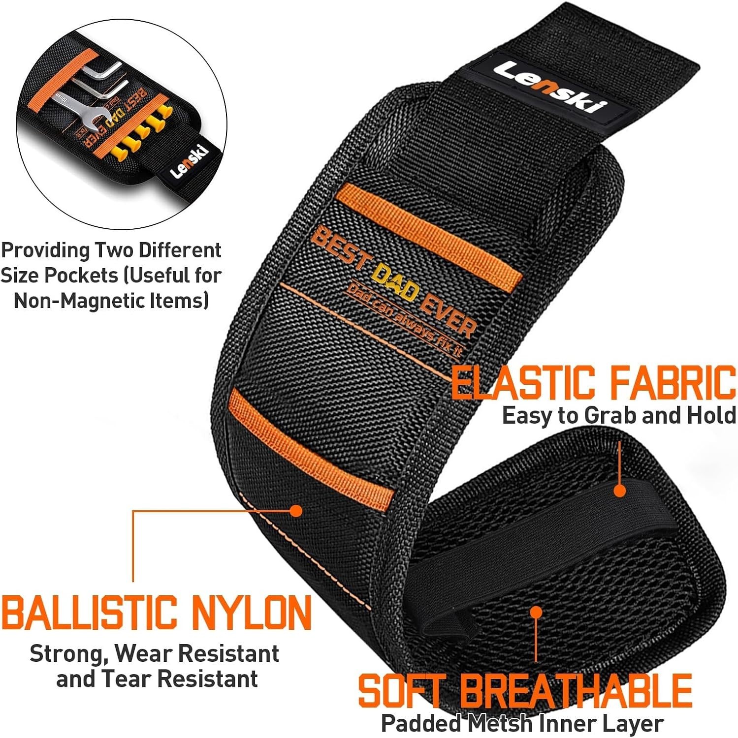 Magnetic Wristband for Tools, Magnetic Wristband Tools Gifts For Men Dad Husb…