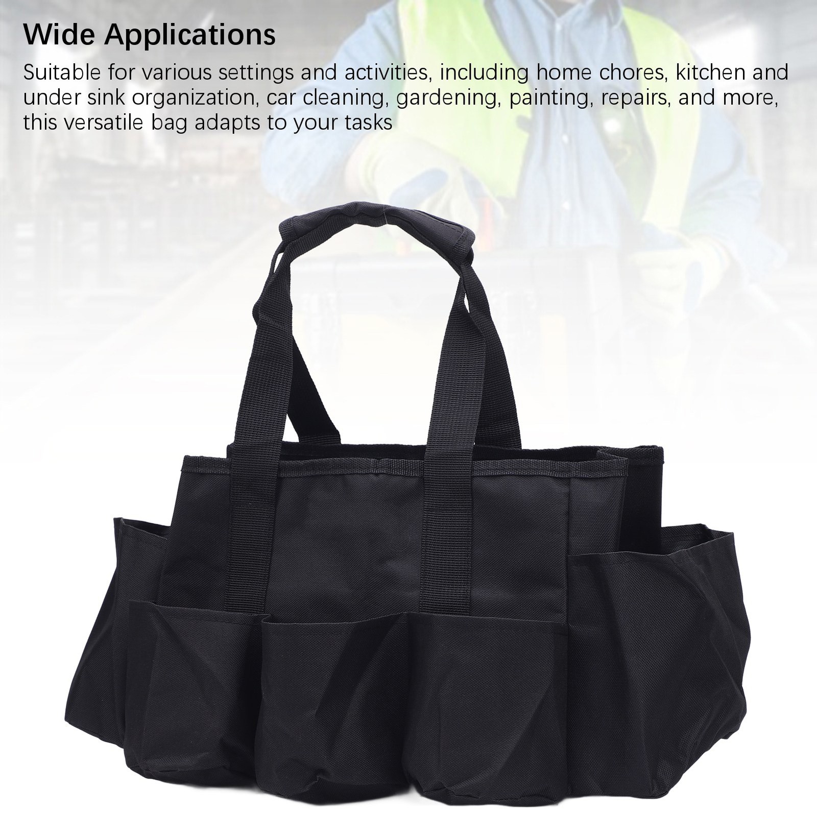 Portable Storage Bag Oxford Cloth Cleaning Tool Organizer For Household