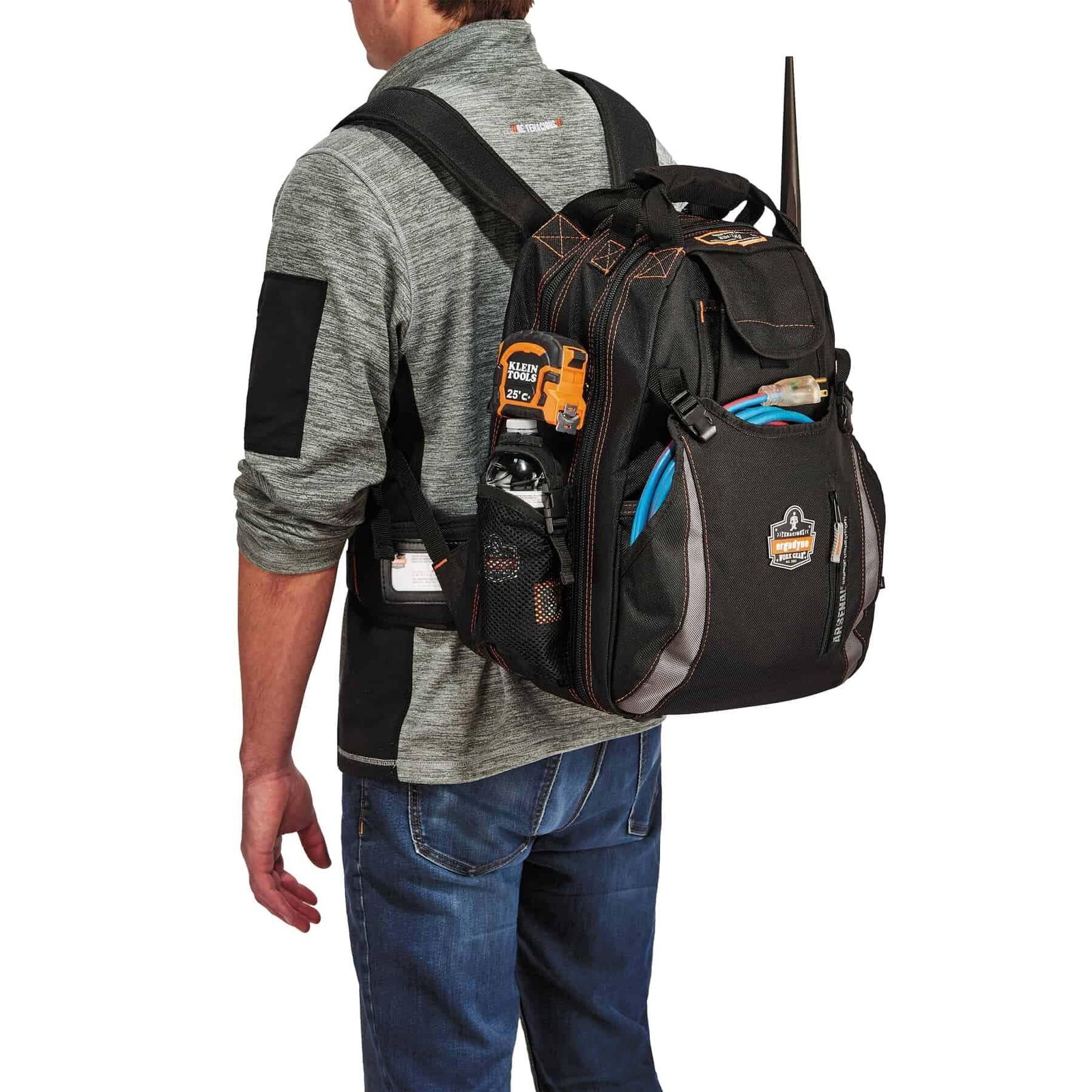 Arsenal 5843 Tool Backpack Dual Compartments,Black,Regular