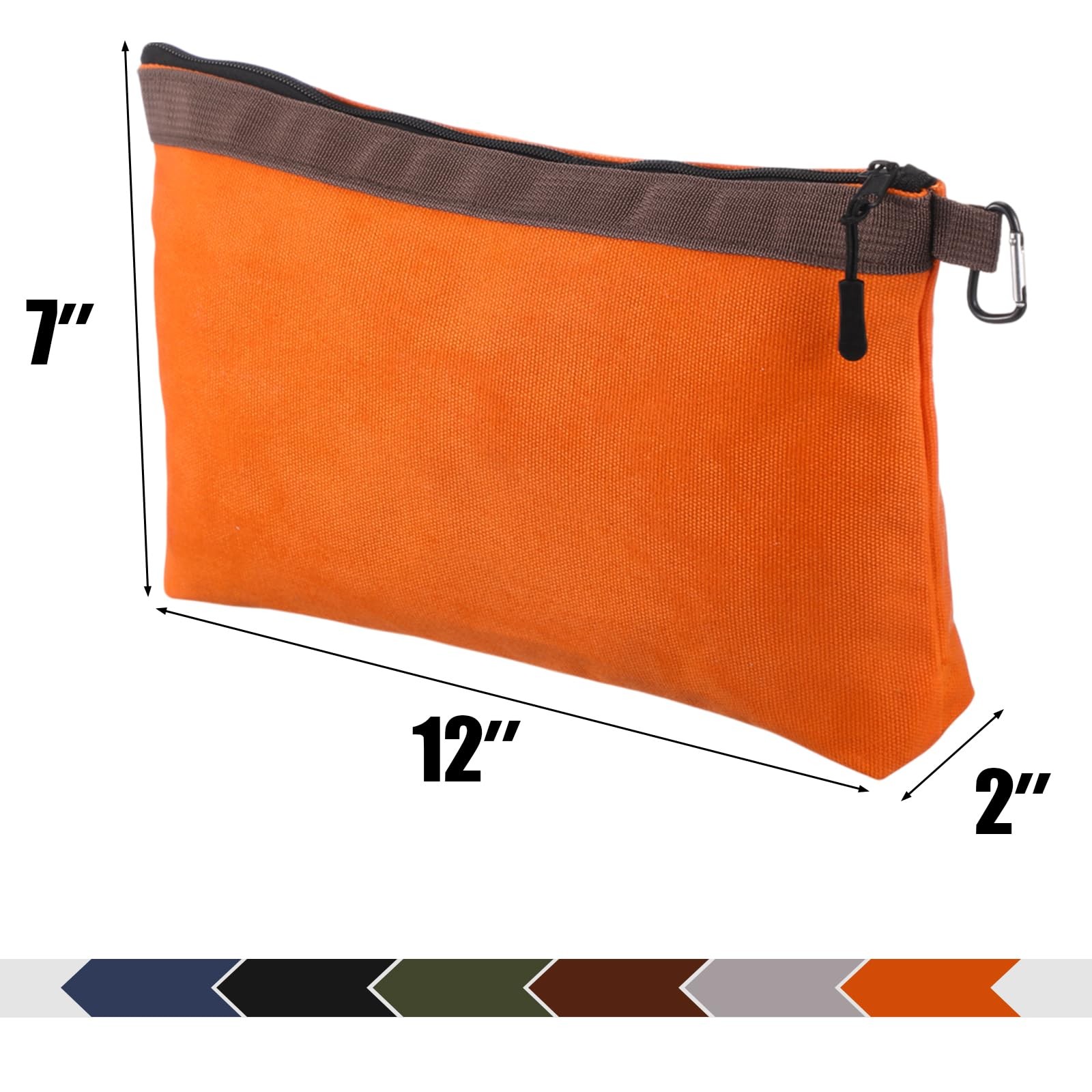 6 Pack Waxed Canvas Tool Pouches 12 x 7.5 x 2 Inch Small Tools Bag Heavy Duty…