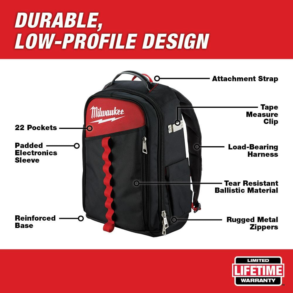 14 In. Low Profile Tool Backpack
