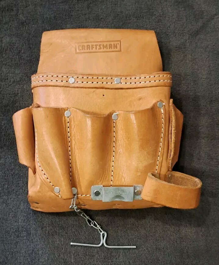Mexico Saddle Leather Craftsman Tool Holder 40487 Tan Color DIY Kit Organizer