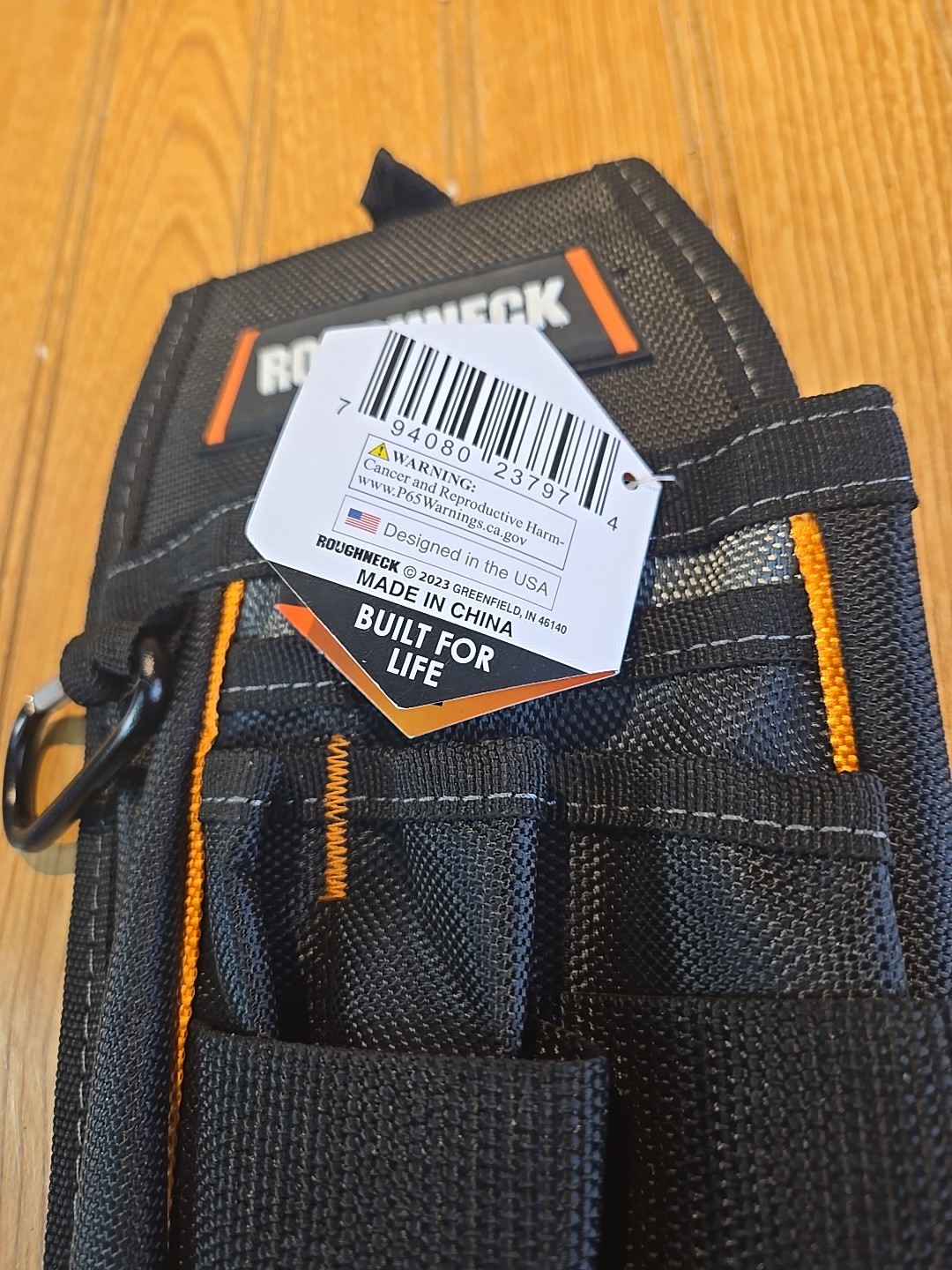 5 In. 5-Pocket Utility Tool Belt Pouch with Flap Fit