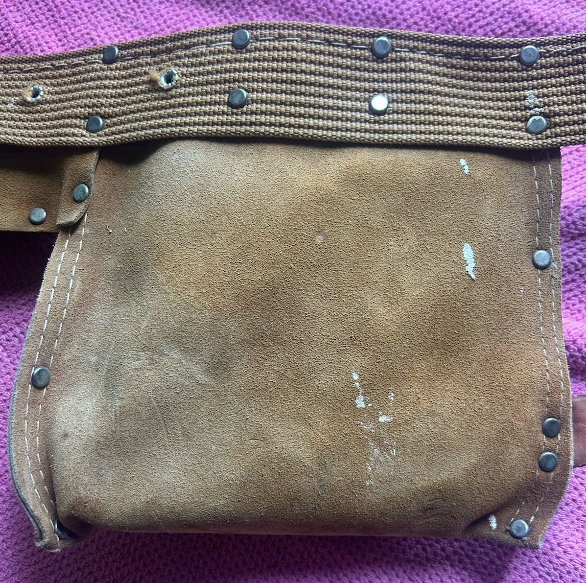 Vintage Atchison Leather – Leather Neck 427-TE multi pouch Tool Belt – USA Made!