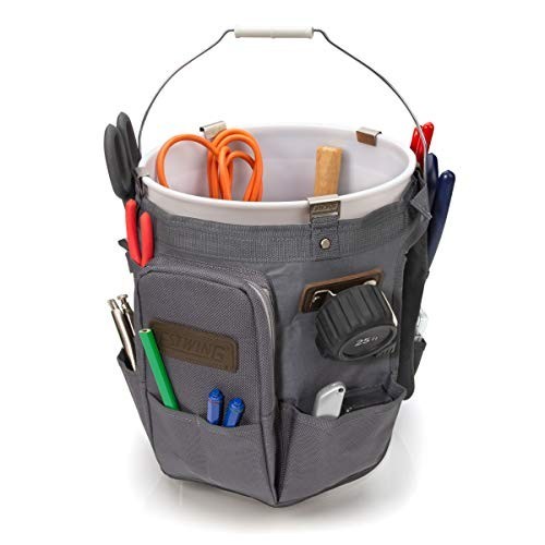 28-Compartment Tool Organizer Bag – 5-Gallon Bucket, Heavy-Duty, Durable Polyest