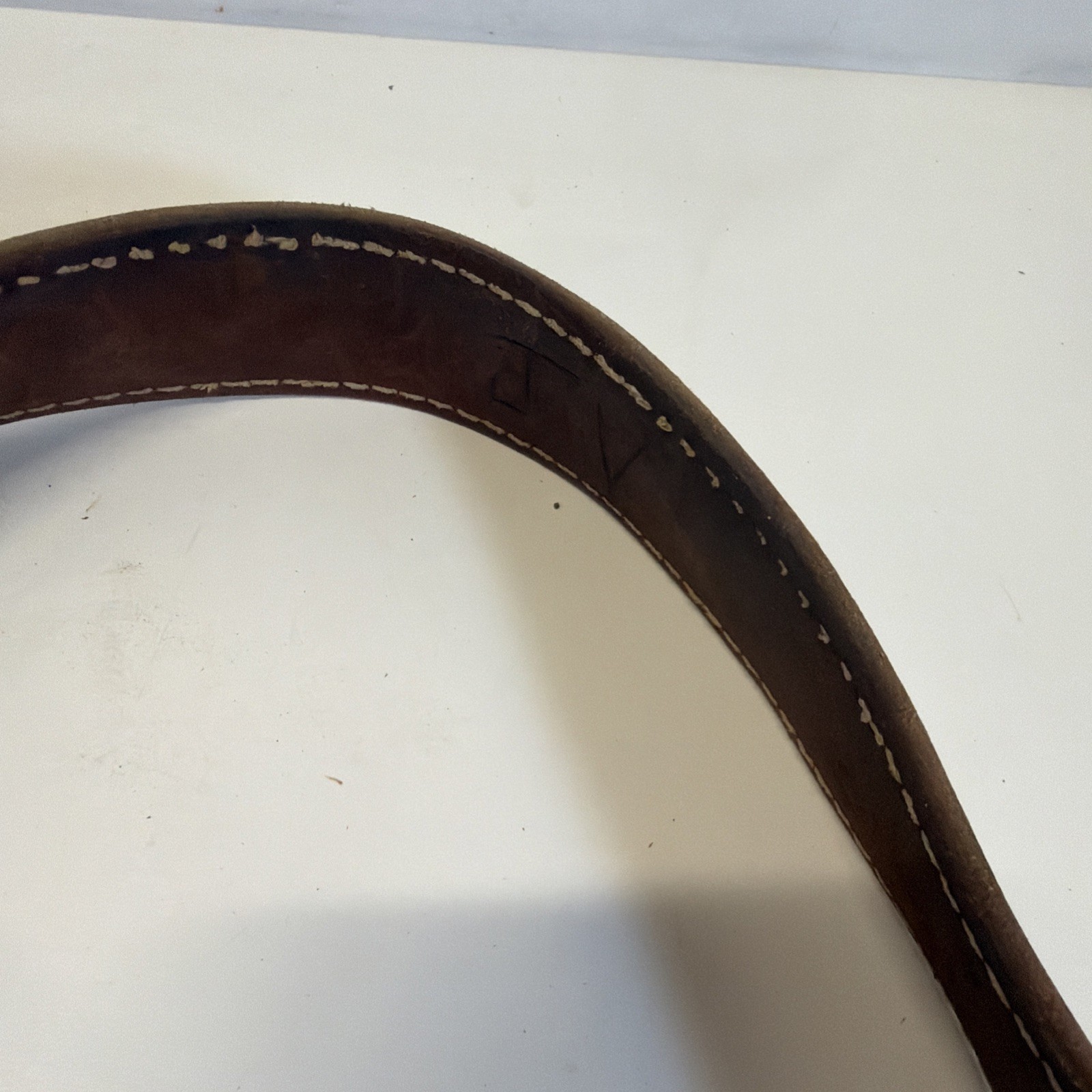 Occidental Leather Work Belt Brown 2” Wide X 44” To Farthest Hole. Overall 48”