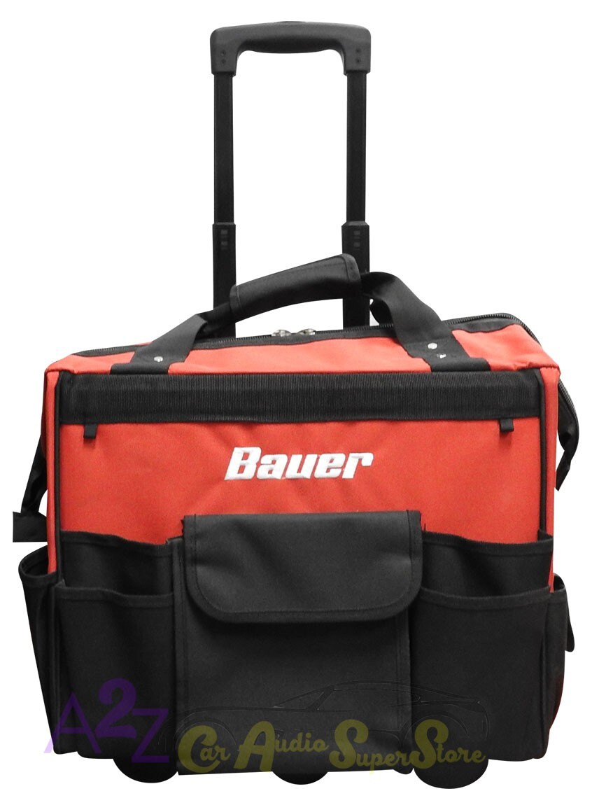 ROLLING TOOL STORAGE BAG 18 IN. TELESCOPING HANDLE WHEELS POCKETS 64663 NEW!