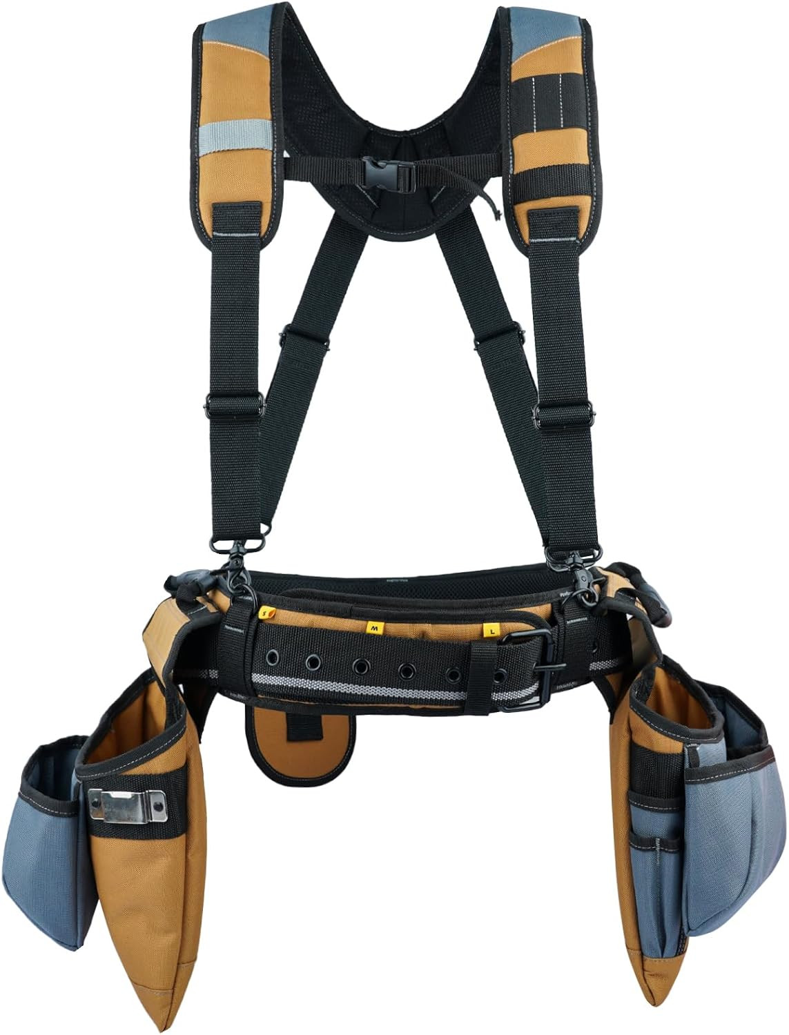 Carpenter Tool Belt with Suspenders Pro Framer Suspension Tool Rig for Construct