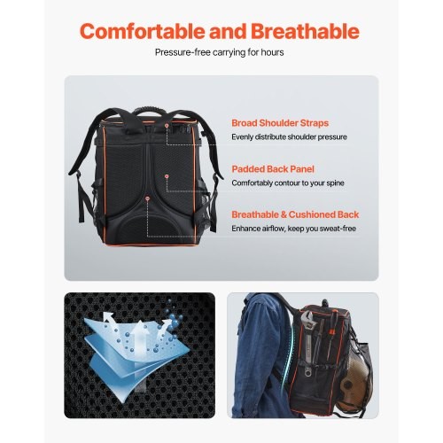 Welding Backpack 33L Welder Backpack with Insulated Bag Helmet Bag 600D
