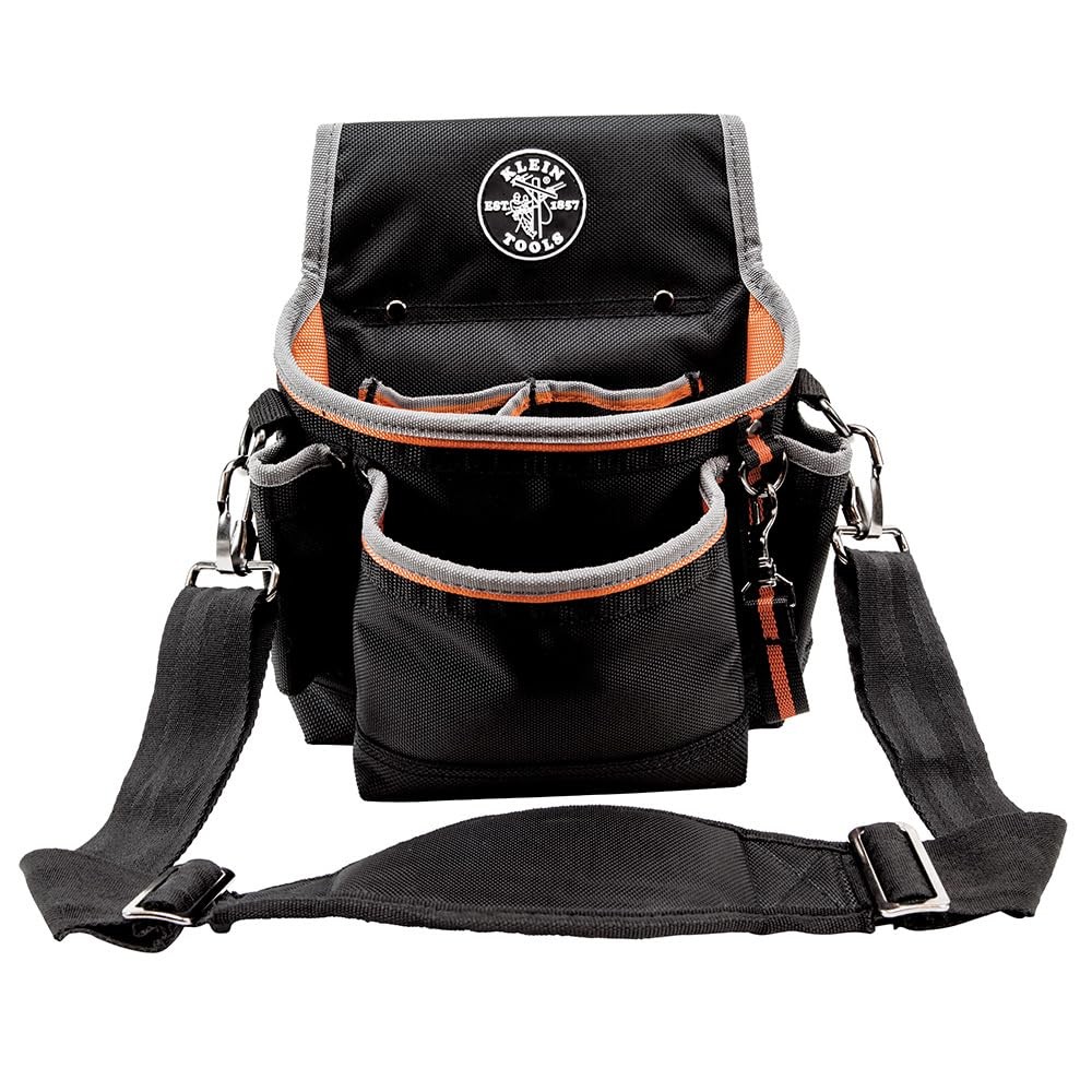 Klein Tools Utility Holster Pouch With Shoulder Strap 15 Pocket Tool Bag