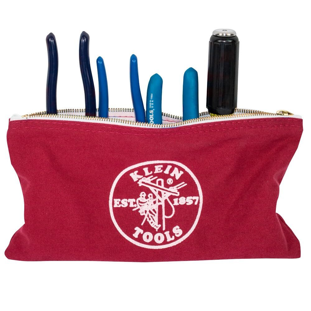 4 Pack Portable Tool Box Bags Red Gray Black Brown Heavy Duty Canvas Set