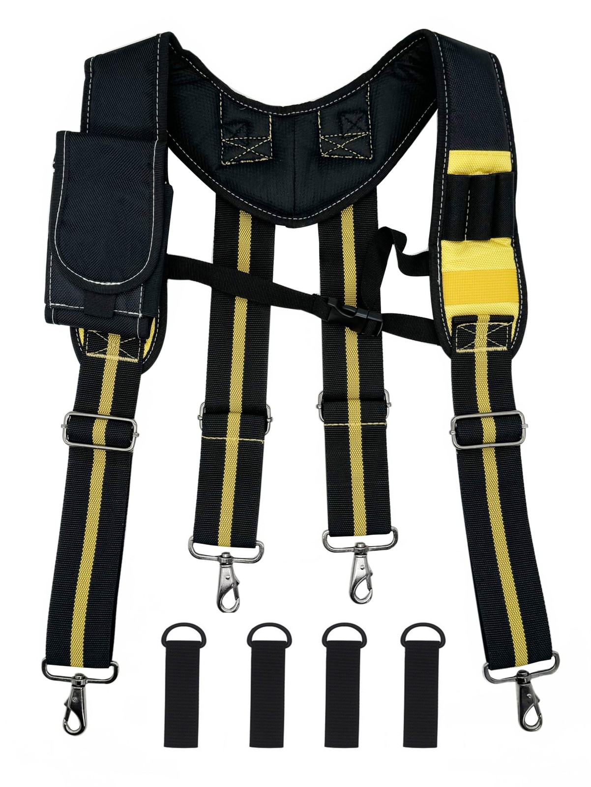 Cedriany Tool Belt Suspenders For Work Heavy Duty Padded With Attachment Loops
