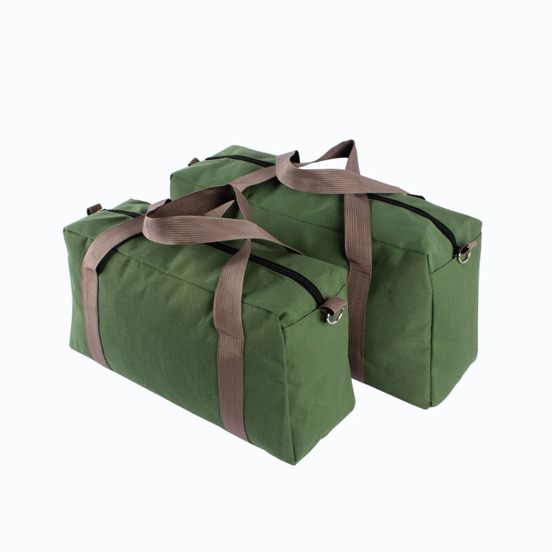 Large Capacity Canvas Tools Bag Heavy Duty Wide Mouth Tool Storage Shoulder Bag.