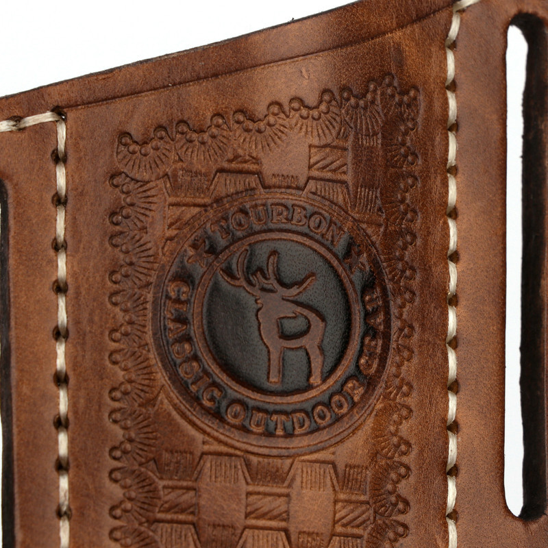 TOURBON Leather Folding Knife Pocket Belt Sheath Camping Gift-Special offer