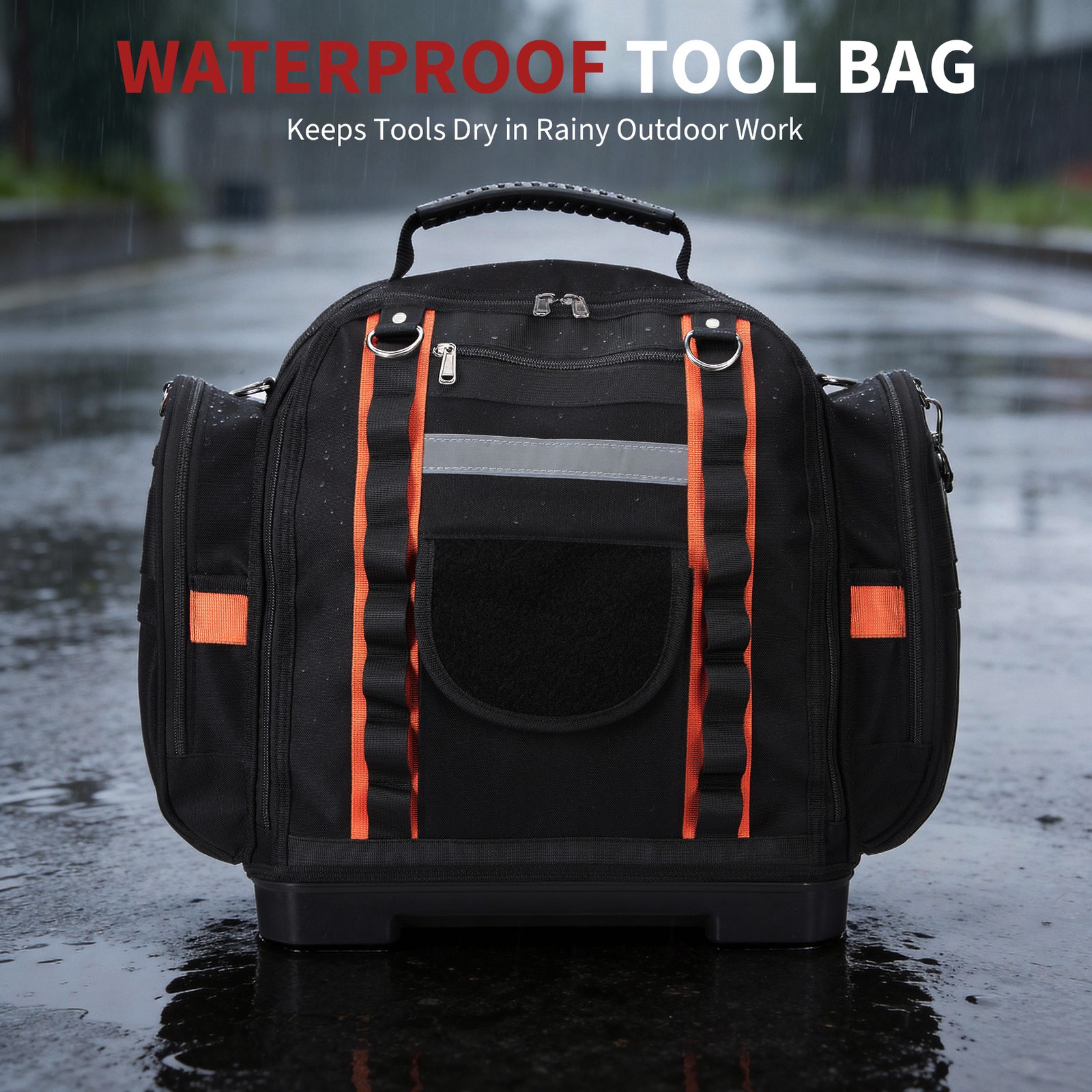 16 In Tool Bag Double Layer Removable Cases Waterproof Base Electrician Mechanic