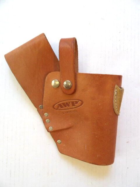 AWP L-410-RL Saddle Leather Tool Belt Cordless Drill Holster Pouch Construction