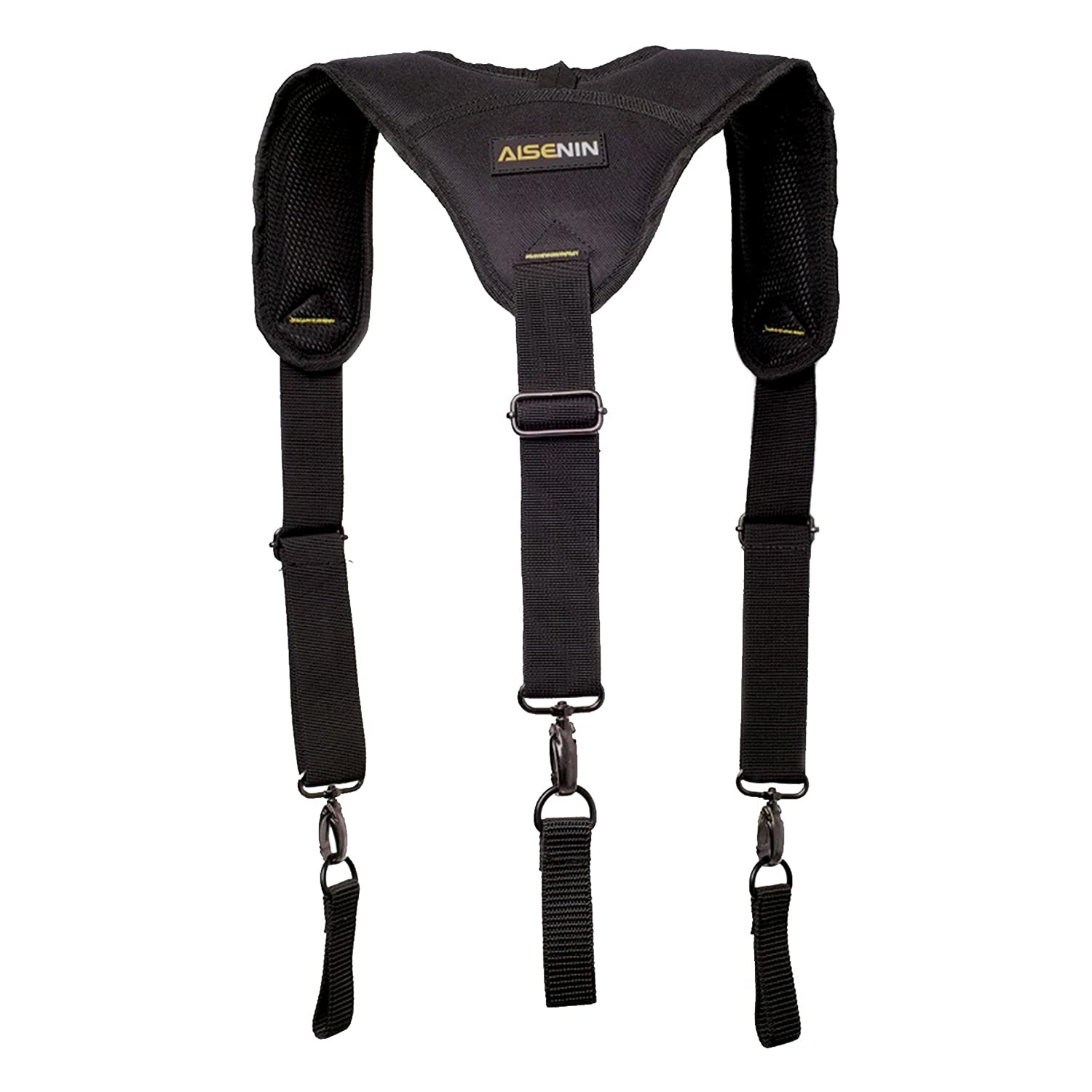 Heavy Duty Tool Belt Suspenders 3 Point Padded Construction Work Shoulder Straps