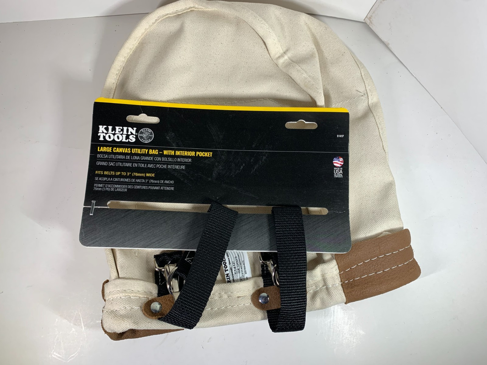 KLEIN TOOLS 5141P Tan Tool Pouch Canvas 2DGU1
