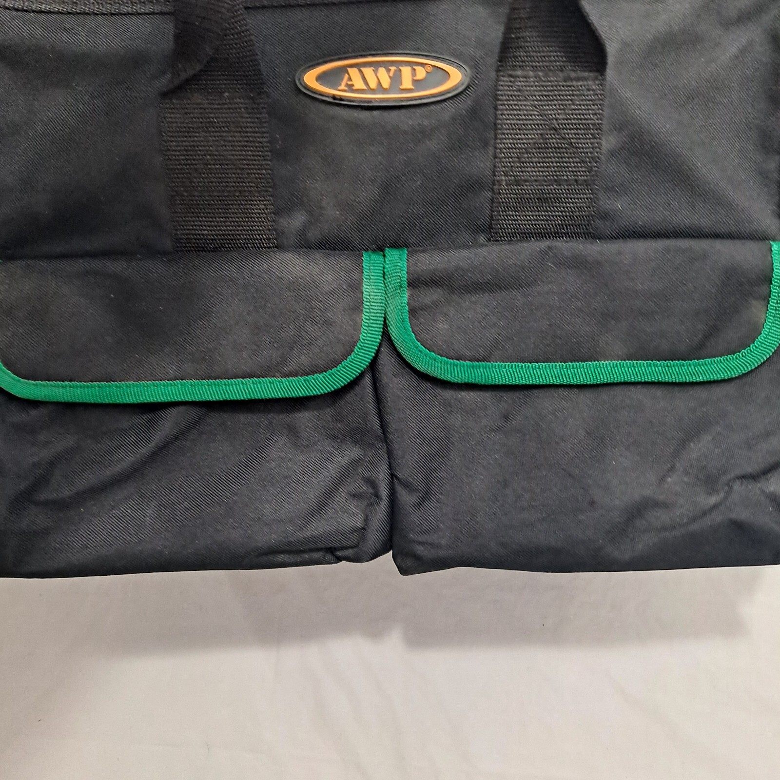 AWP Tool Bag Work Tote Black Green Barber w/ Handles