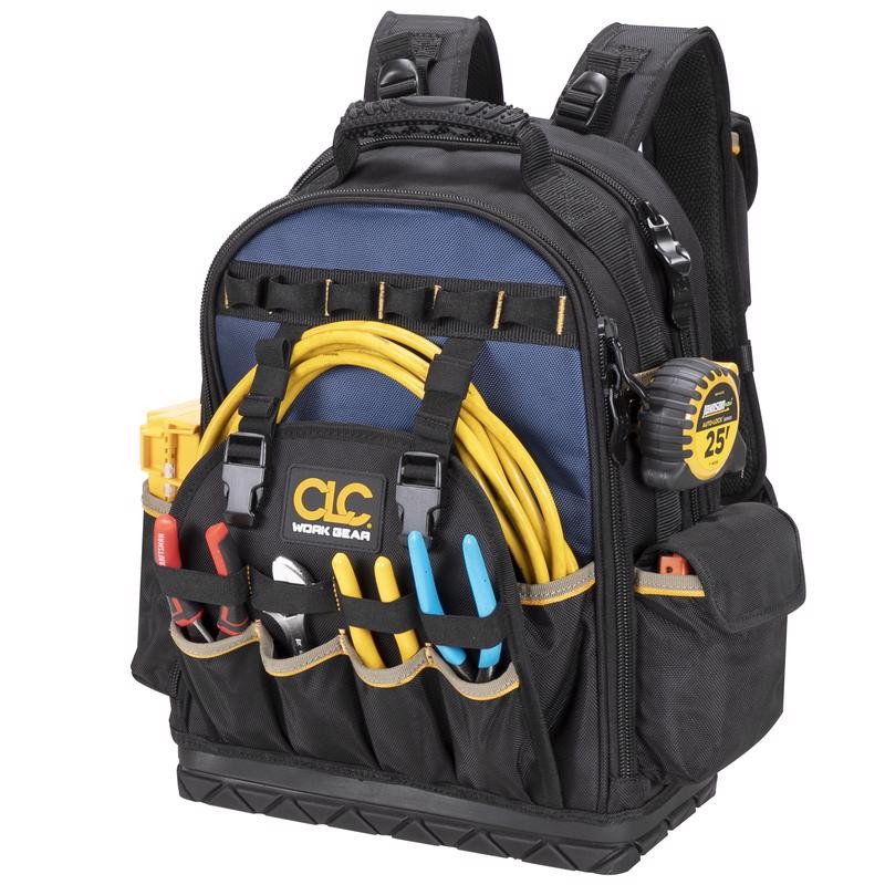 CLC 13 in. W X 18 in. H Ballistic Polyester Backpack Tool Bag 38 pocket
